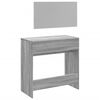 vidaXL Dressing Table Gray Sonoma Engineered Wood, Glass Medium