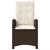 vidaXL Reclining Garden Chair Brown PE rattan Medium