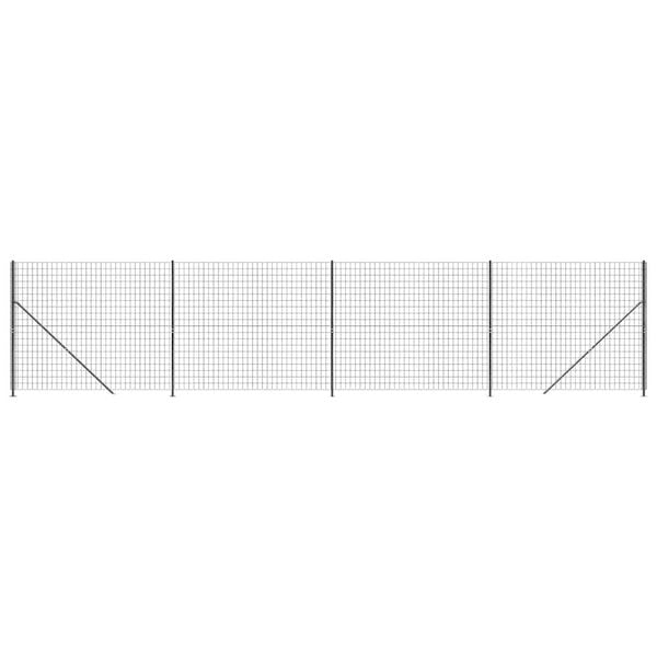 vidaXL Wire Mesh Fence with Flange Anthracite 5.9x32.8'