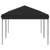 vidaXL Party Tent Black 210D oxford fabric with silver coating, Steel