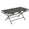 vidaXL Coffee Table Black Metal Medium Foldable Coffee Table