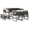 vidaXL Garden Dining Set Grey, Dark Grey, Black