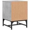 vidaXL Bedside Cabinet Concrete grey Engineered wood, glass, steel