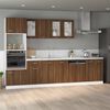 vidaXL Bottom Cabinet Brown Oak Engineered Wood 23.6 x 18.1 x 32.1 in