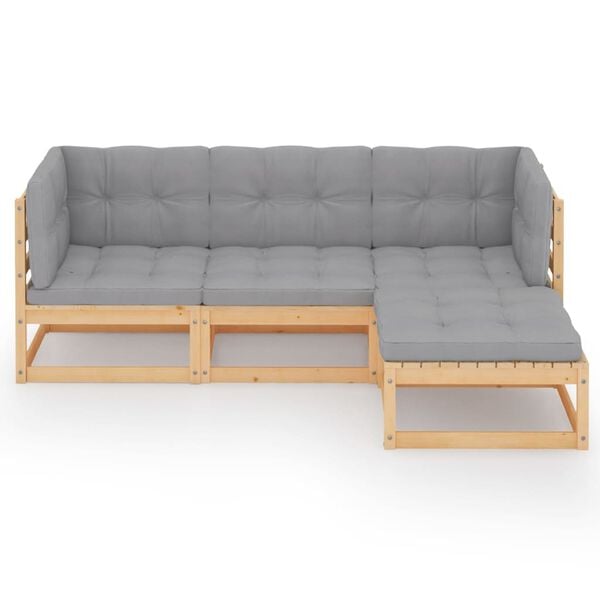 vidaXL Garden Lounge Set Grey