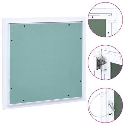 vidaXL Access Panel with Aluminum Frame and Plasterboard 15.7"x15.7"