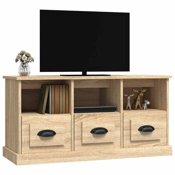 vidaXL TV Cabinet Sonoma Oak Engineered Wood TV Cabinet Rectangular