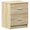 vidaXL Bedside Cabinet Set of 2 Sonoma Oak Engineered wood Medium