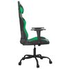 vidaXL Gaming Chair Black and Green Faux Leather Medium