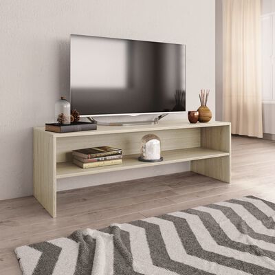 vidaXL TV Stand Sonoma Oak 47.2"x15.7"x15.7" Engineered Wood