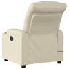 vidaXL Massage Recliner Chair Cream Faux leather, metal, plywood Single