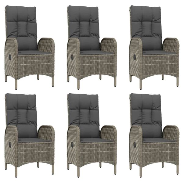 vidaXL Garden Dining Set Grey