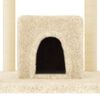 vidaXL Cat Tree Cream Engineered wood, plush, sisal Medium Modern