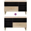 vidaXL TV Cabinet Natural Solid mango wood, engineered wood Medium