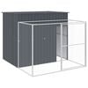 vidaXL Dog House Anthracite Galvanized Steel 84.3 x 99.6 x 71.3 in