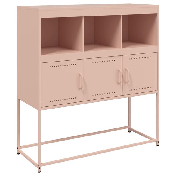 vidaXL Sideboard Pink Cold-Rolled Steel Medium Sideboard Rectangular