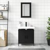 vidaXL Bathroom Furniture Set Black Engineered wood