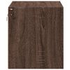 vidaXL Wall-mounted Bedside Cabinet Set of 2 Brown oak Engineered wood