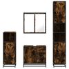 vidaXL Bathroom Furniture Set Smoked Oak Engineered wood, metal Large