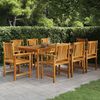 vidaXL Garden Dining Set Natural Wood Solid Acacia wood 9 Piece Durable