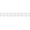 vidaXL Garden Fence with Hoop Top Steel 561.4"x59.1" Black