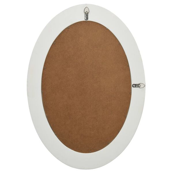 vidaXL Wall Mirror White Wood, glass, engineered wood 19.7 x 27.6 in