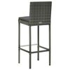 vidaXL Garden Bar Set Grey Poly Rattan Medium Durable Garden Bar Set