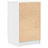 vidaXL Bedside Cabinet Set of 2 White Engineered Wood