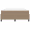 vidaXL Bed Frame with Mattress Cappuccino 55.12 x 78.74 in Fabric