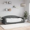 vidaXL Day Bed Dark Grey Fabric (100% polyester), metal, solid wood Single