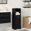 vidaXL Bathroom Cabinet Black Oak 30x30x95 cm Engineered Wood