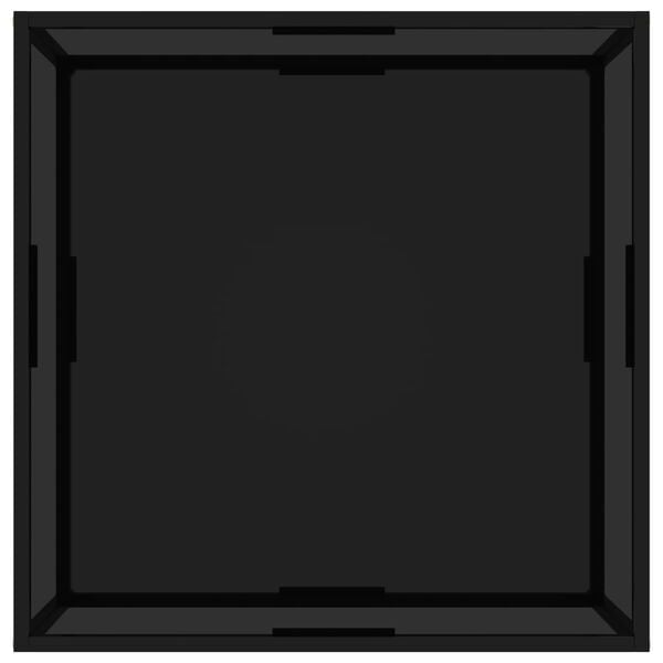 vidaXL Coffee Table Black Tempered glass, powder-coated steel