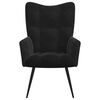 vidaXL Relaxing Chair Black Velvet, Steel, Foam Ergonomic Relaxing Chair