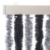 vidaXL Fly Curtain Grey and Black 39.4x90.6" Chenille