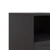 vidaXL Bedside Cabinet Set of 2 Black Cold-rolled steel Medium