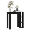 vidaXL Bar Table Black Engineered wood Medium Durable Bar Table