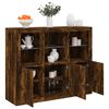 vidaXL Sideboards with LED Lights 3 pcs Smoked Oak Engineered Wood