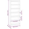 vidaXL Book Cabinet High gloss white Engineered wood Tall Book Cabinet