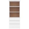 vidaXL Bookcase White Solid pine wood Tall Bookcase Rectangular