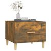 vidaXL Coffee Table Smoked Oak Engineered wood, Solid eucalyptus wood