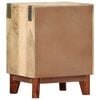 vidaXL Bedside Cabinet Natural Wood Solid rough mango wood 20.5 in height