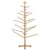 vidaXL Wooden Christmas Tree with Stand Brown 59.06 in Solid pine wood