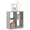 vidaXL Bookcase Grey Sonoma Engineered Wood Medium Bookcase