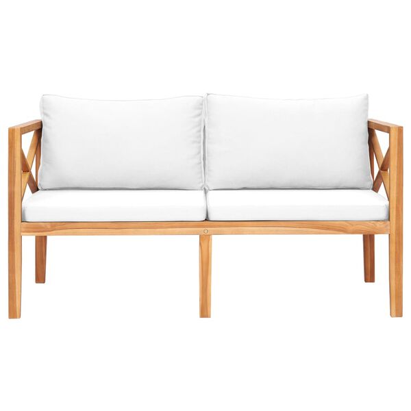 vidaXL Garden Bench Cream