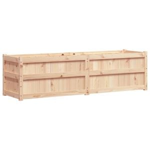 vidaXL Garden Planter Natural Wood Solid Pine Wood Large Garden Planter