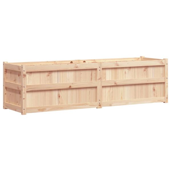 vidaXL Garden Planter Natural Wood Solid Pine Wood Large Garden Planter