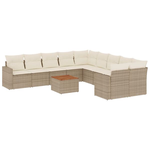 vidaXL Garden Sofa Set Beige