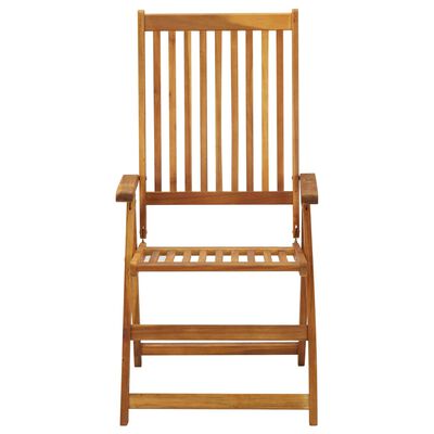 vidaXL Patio Reclining Chairs 3 pcs Solid Acacia Wood