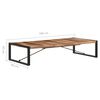 vidaXL Coffee Table Natural Wood, Black Solid Acacia Wood, Rubberwood, Steel