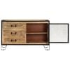 vidaXL Sideboard Brown and black Solid rough mango wood, steel Medium